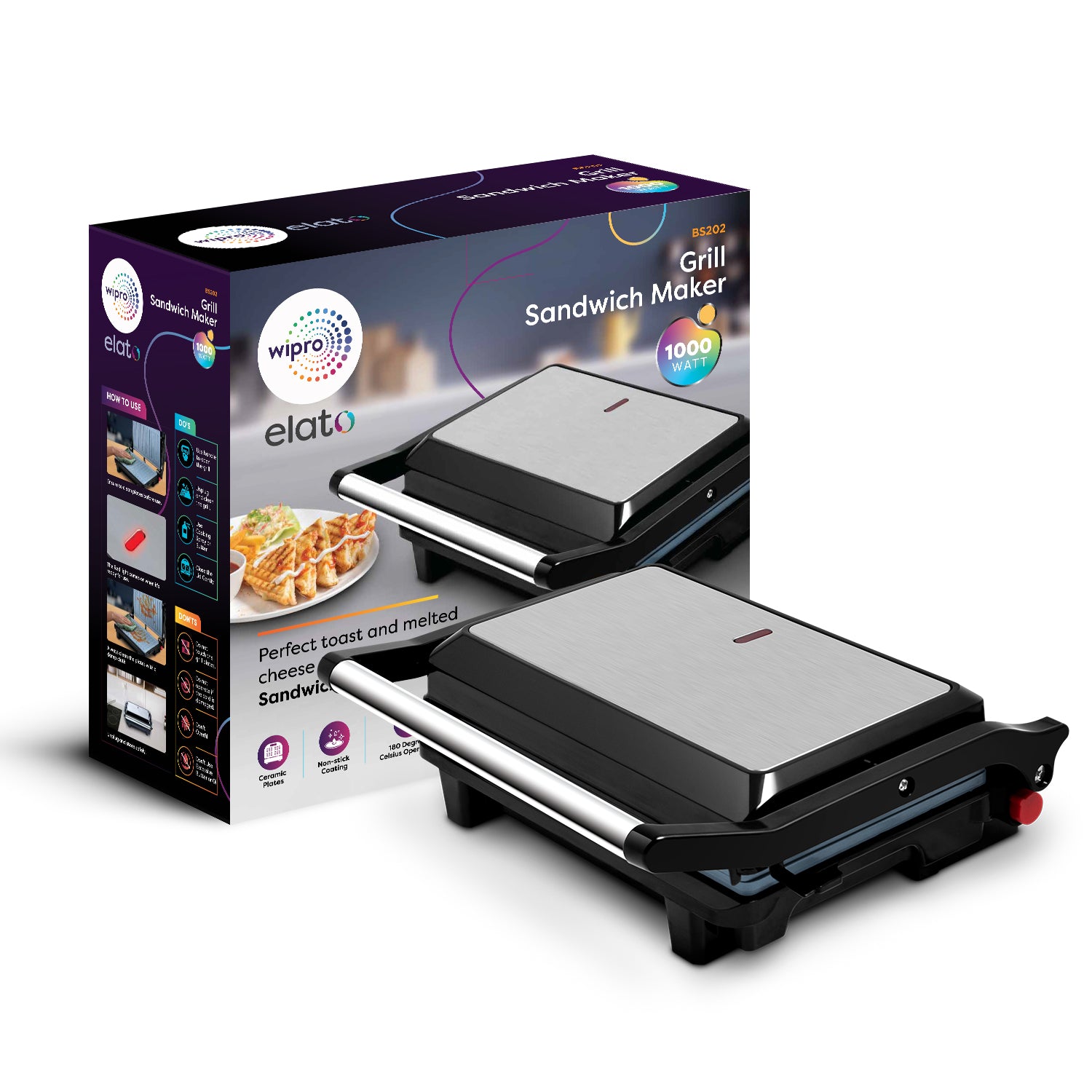 Wipro 1000 Watt Grill Sandwich Maker